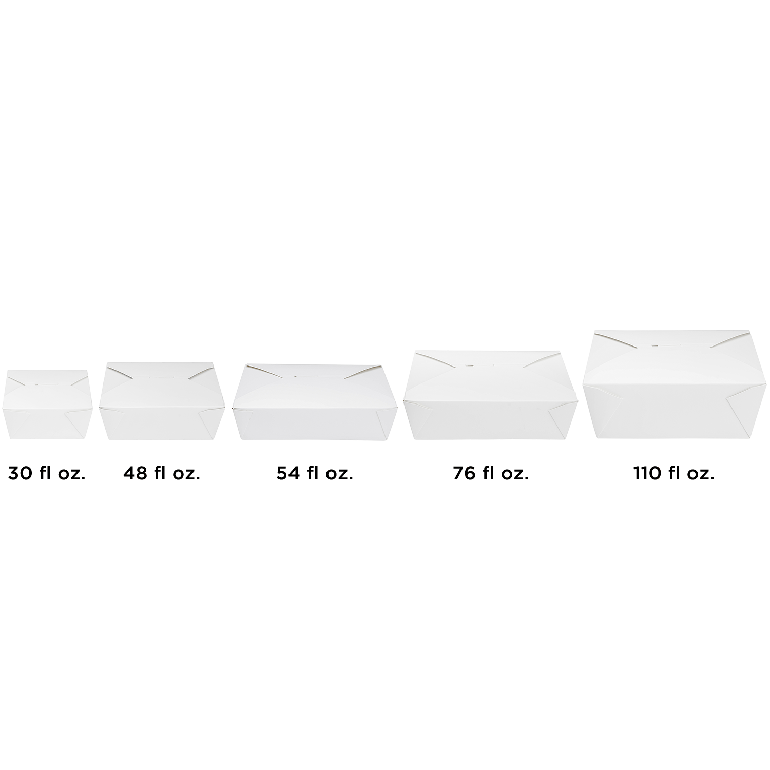 Wholesale 76 fl oz Fold-To-Go Box #3 White - 200 ct