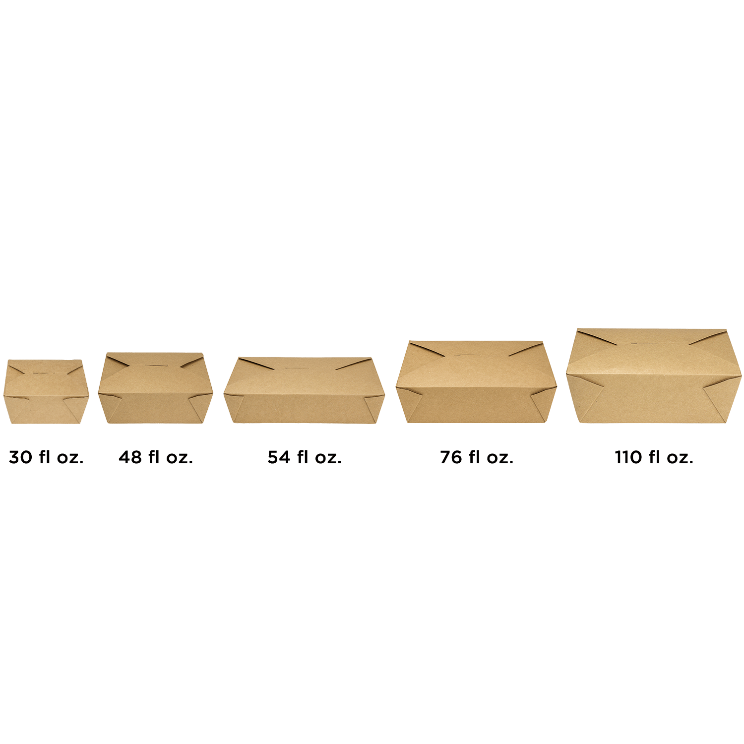 Wholesale 48 fl oz Fold-To-Go Box #8 - Kraft - 300 ct