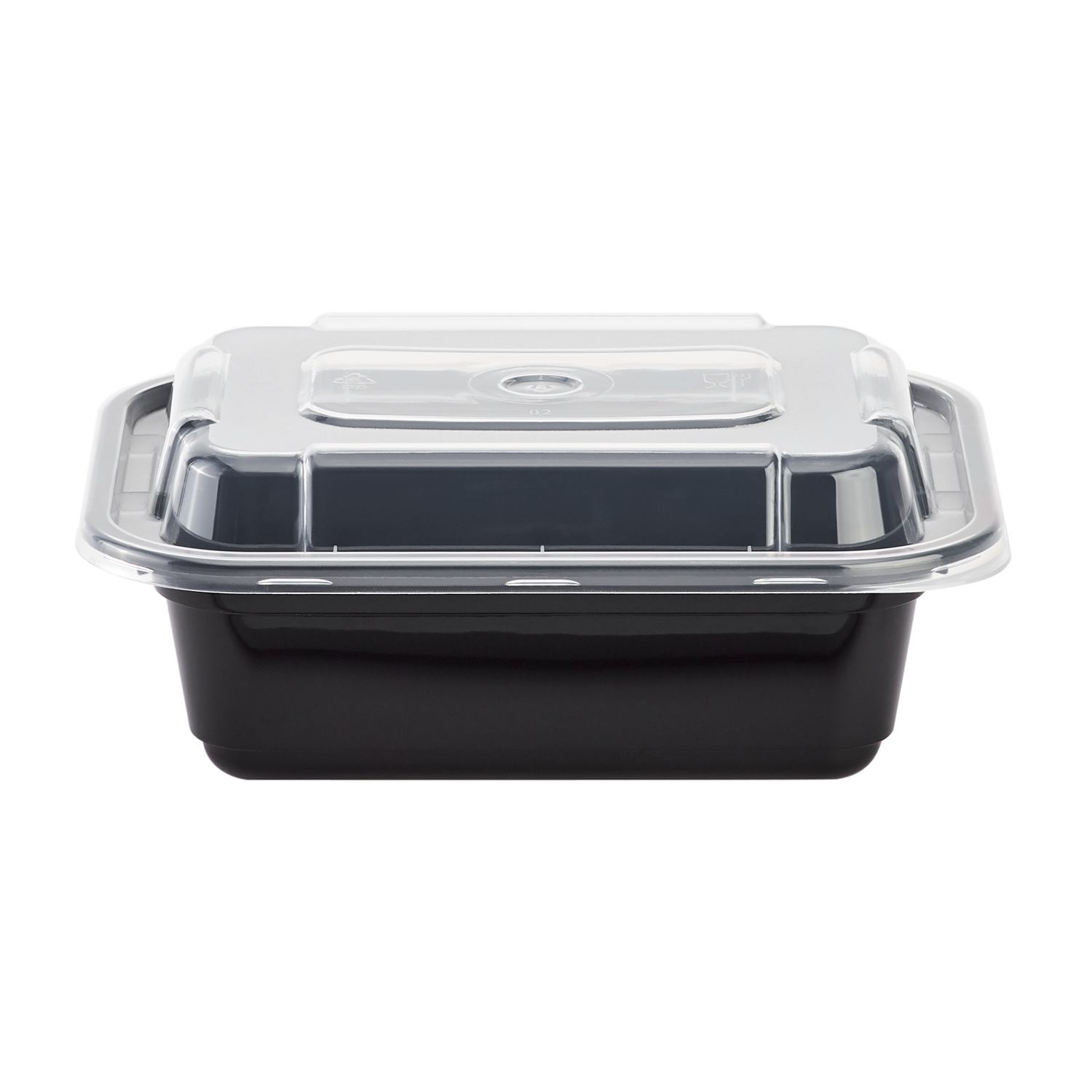 Wholesale 12oz PP Plastic Microwavable Rectangular Food Containers & Lids Black - 150 ct