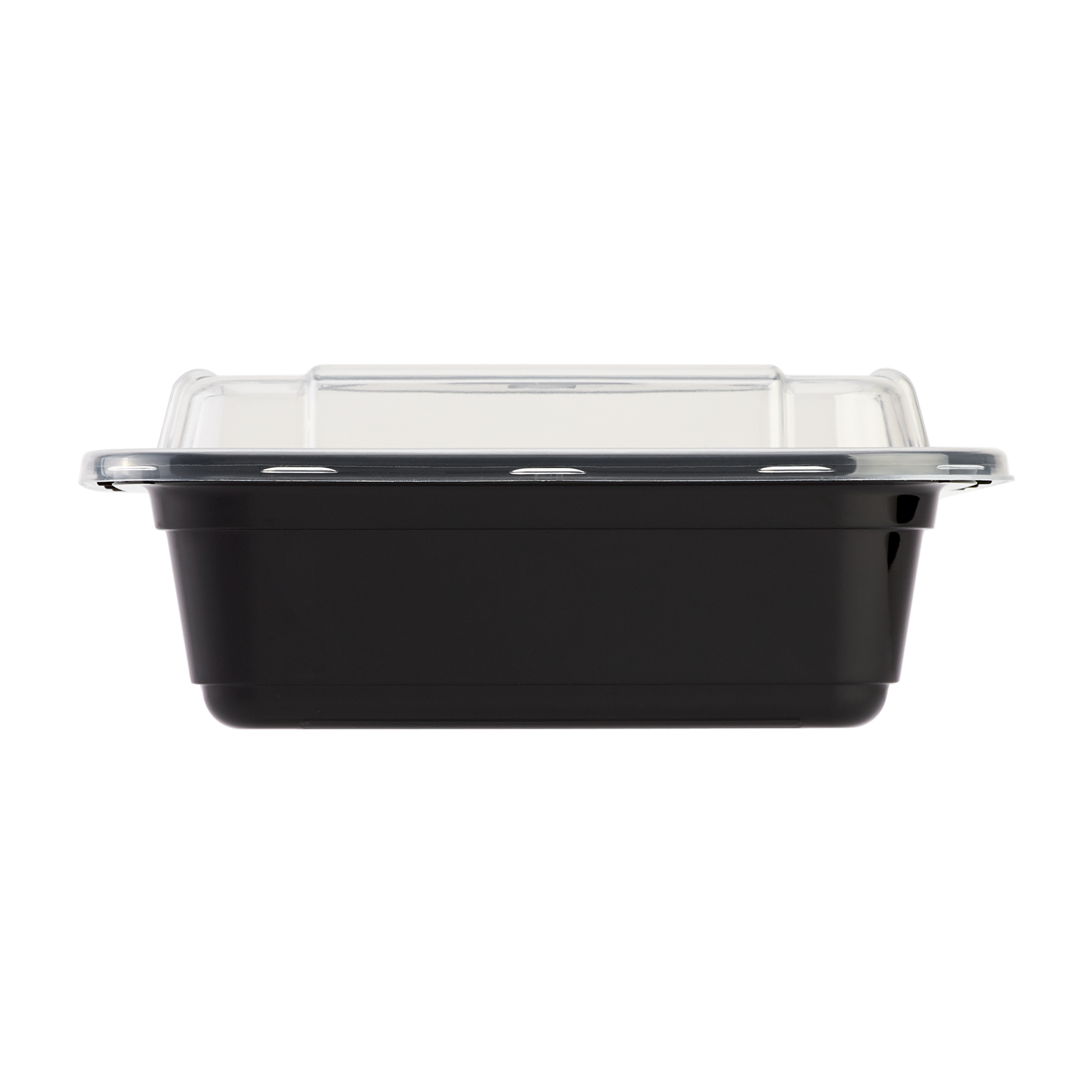Wholesale 12oz PP Plastic Microwavable Rectangular Food Containers & Lids Black - 150 ct