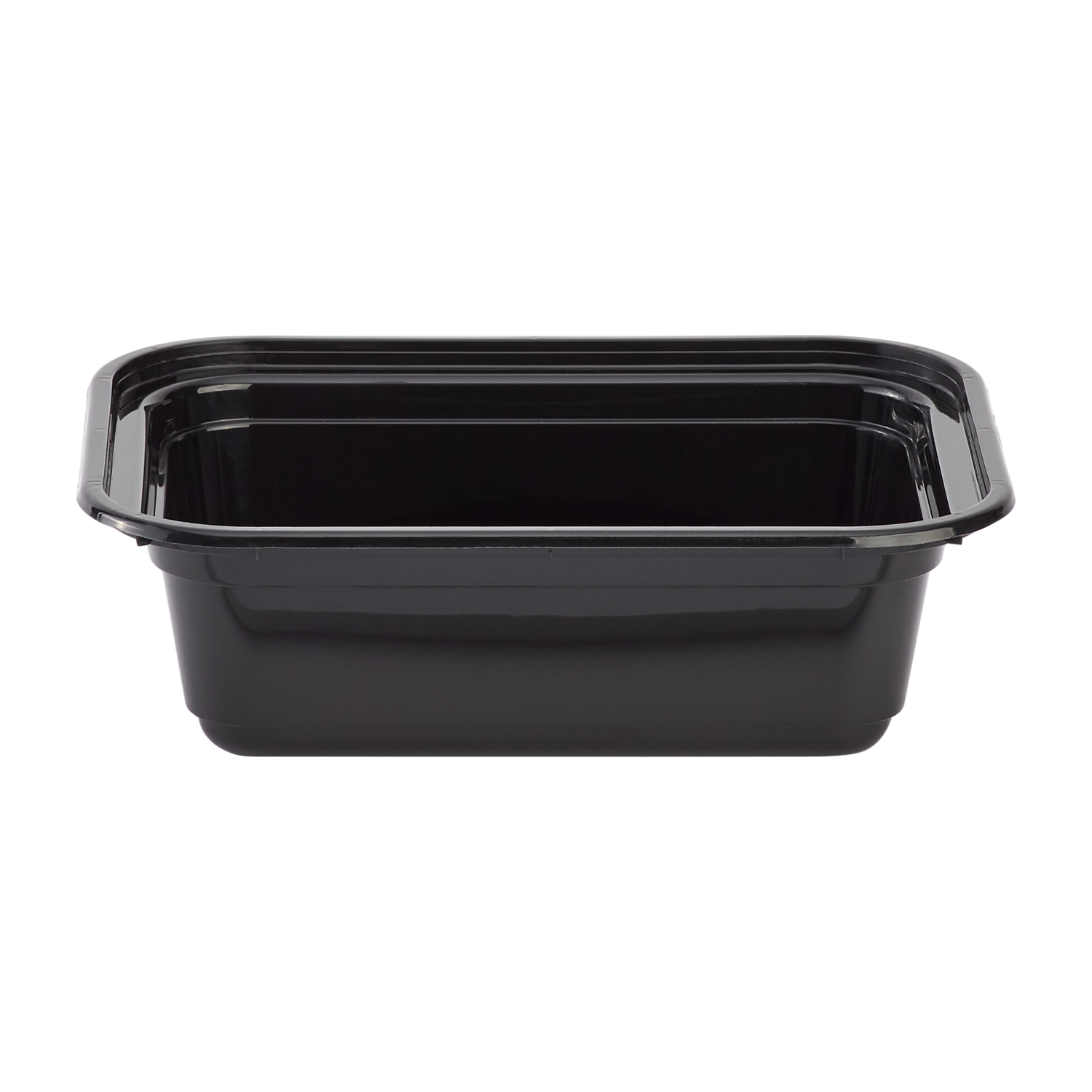 Wholesale 12oz PP Plastic Microwavable Rectangular Food Containers & Lids Black - 150 ct