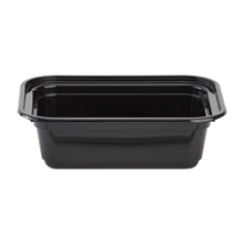 Load image into Gallery viewer, Wholesale 12oz PP Plastic Microwavable Rectangular Food Containers &amp; Lids Black - 150 ct
