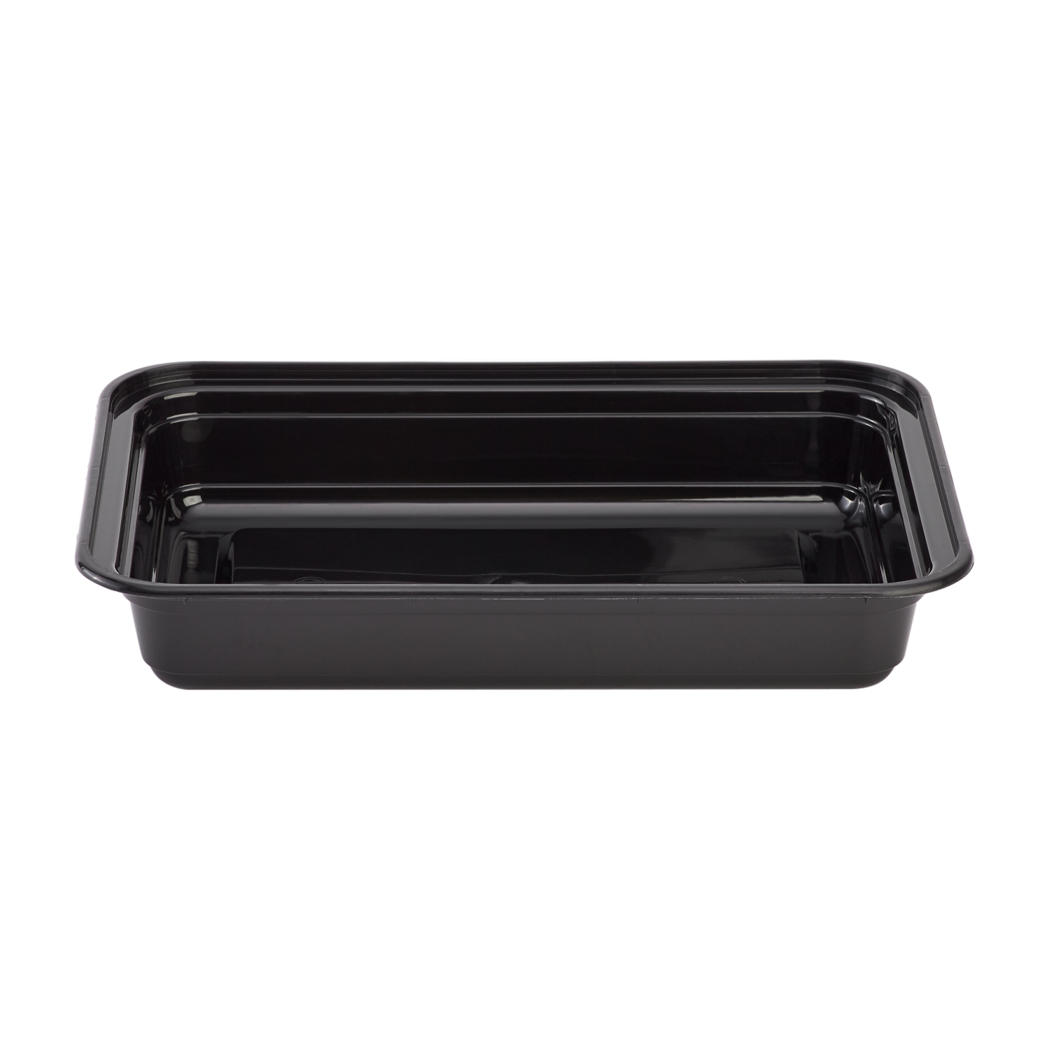 Wholesale 28oz PP Plastic Microwavable Rectangular Food Containers & Lids Black - 150 ct
