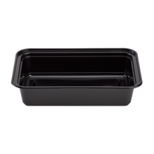Load image into Gallery viewer, Wholesale 38oz PP Plastic Microwavable Rectangular Food Containers &amp; Lids Black - 150 ct
