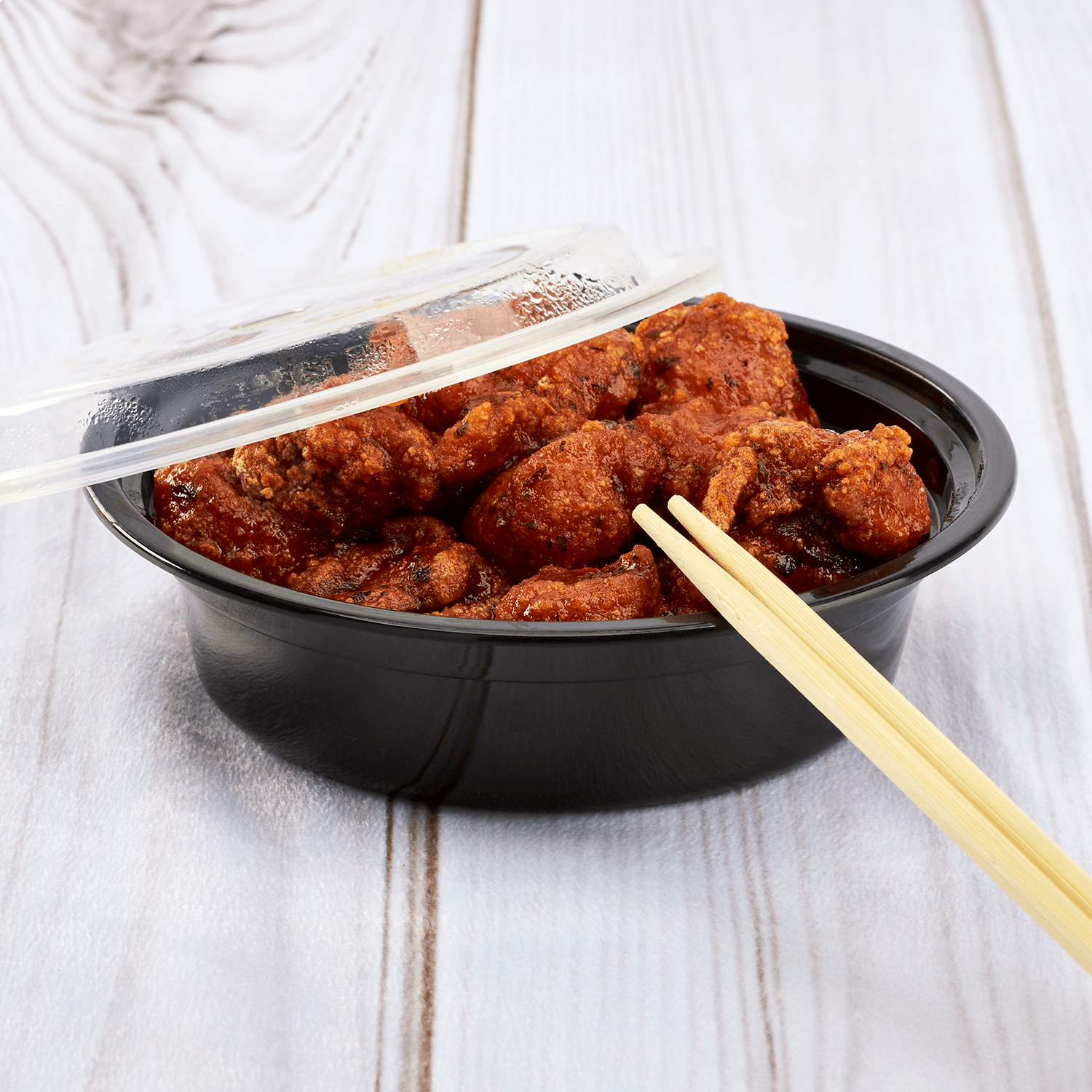 Wholesale 16oz PP Plastic Microwavable Round Food Containers & Lids Black - 150 ct