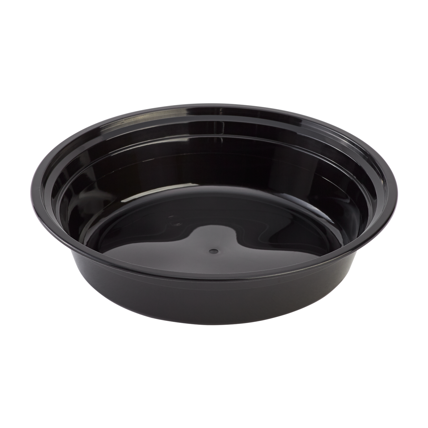 Wholesale 24oz PP Plastic Microwavable Round Food Containers & Lids Black - 150 ct
