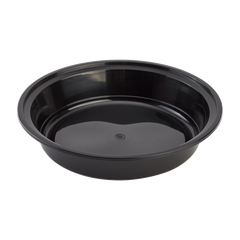 Wholesale 48oz PP Plastic Microwavable Round Food Containers & Lids Black - 150 ct