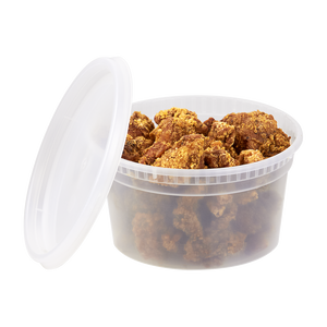 Wholesale 12oz PP Plastic Injection Molded Deli Containers with Lids - 240 ct