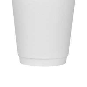 Wholesale 12oz Insulated Paper Hot Cups - White (90mm) - 500 ct