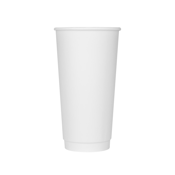 Wholesale 20oz Insulated Paper Hot Cups - White (90mm) - 300 ct