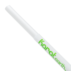 Wholesale 10.25" Eco-Friendly Giant Paper Straw (7mm) Wrapped - White - 1,200 ct