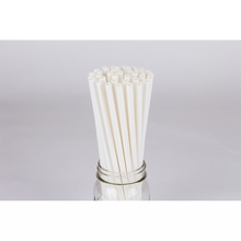 Load image into Gallery viewer, Wholesale 10.25&quot; Eco-Friendly Giant Paper Straw (7mm) Wrapped - White - 1,200 ct
