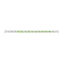 Load image into Gallery viewer, Wholesale 10.25&quot; Eco-Friendly Giant Paper Spiral Straws (7mm) Wrapped - Black &amp; White - 1,200 ct
