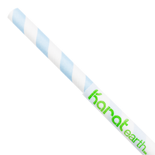 Load image into Gallery viewer, Wholesale 10.25&quot; Eco-Friendly Giant Paper Spiral Straws (7mm) Wrapped - Blue &amp; White - 1,200 ct
