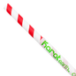 Wholesale 10.25" Eco-Friendly Giant Paper Spiral Straws (7mm) Wrapped - Red & White - 1,200 ct