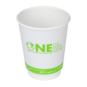 Wholesale 12 oz. Eco-Friendly Insulated Paper Hot Cups - One Cup, One Earth - 90mm - 500 ct