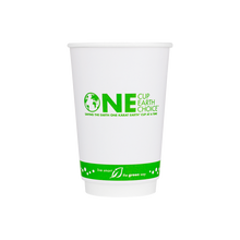 Load image into Gallery viewer, Wholesale 16 oz Eco-Friendly Insulated Paper Hot Cups - One Cup, One Earth - 90mm - 500 ct
