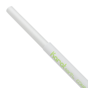 Wholesale 7.75" Giant Paper Straw 7mm Wrapped White 2,000 ct