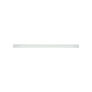 Wholesale 7.75" Giant Paper Straw 7mm Wrapped White 2,000 ct