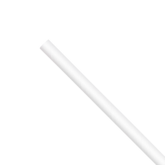 Wholesale 7.75" Eco-Friendly Jumbo Paper Straw (5mm) White - 2,000 ct