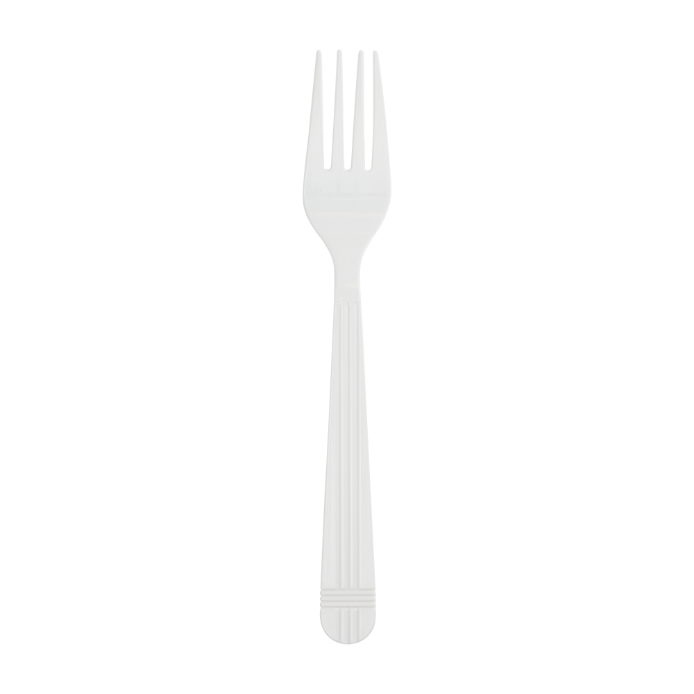 Wholesale PP Plastic Premium Extra Heavy Weight Forks White - 1,000 ct