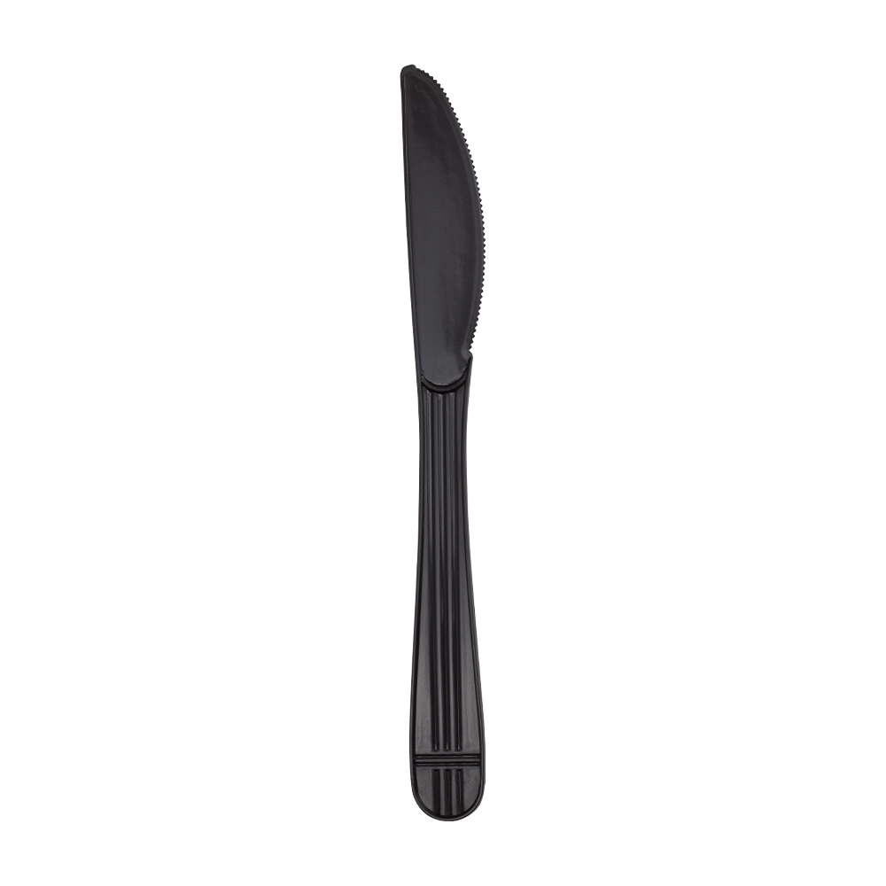 Wholesale PP Plastic Premium Extra Heavy Weight Knives Black - 1,000 ct