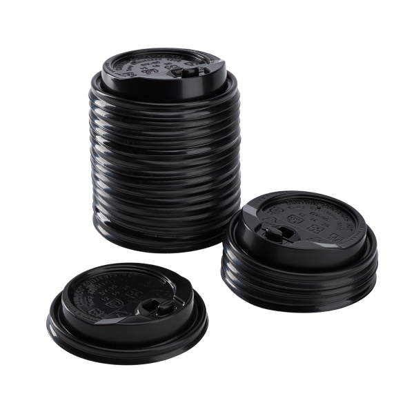 Wholesale 10-24oz Enclosure Lids - Black (90mm) - 1,000 ct