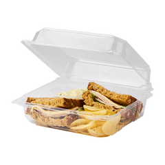Wholesale 8''x8'' PLA Hinged Container - 250 ct