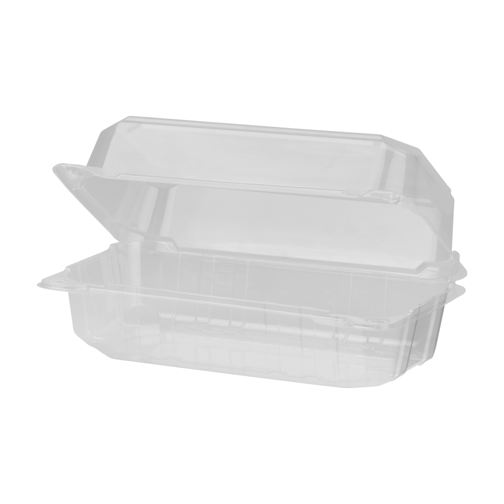 Wholesale 9''x5'' PLA Hinged Container - 250 ct