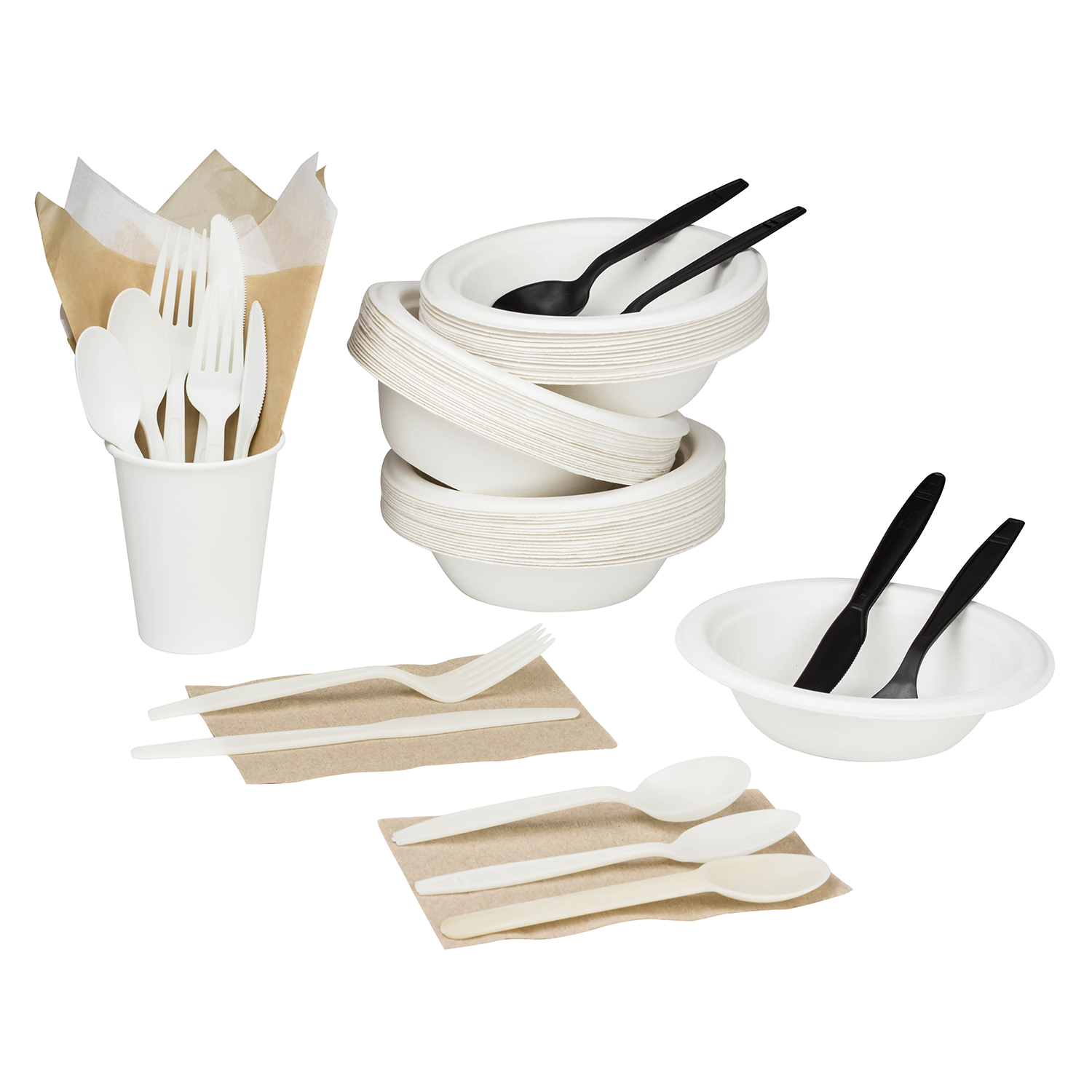Wholesale 12oz Compostable Bagasse Bowls - 1,000 ct