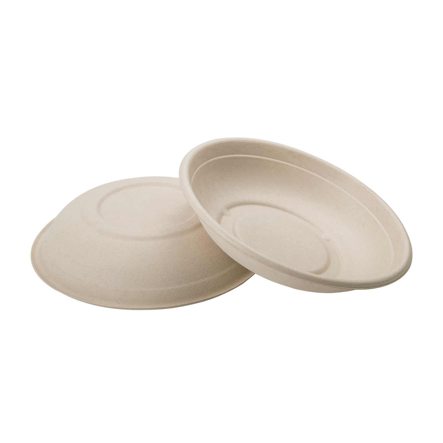 Wholesale 24oz Bagasse Bowl, Round, Natural - 500 ct