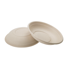 Load image into Gallery viewer, Wholesale 24oz Bagasse Bowl, Round, Natural - 500 ct
