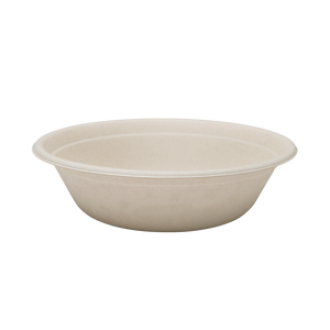 Wholesale 32oz Bagasse Bowl, Round, Natural - 500 ct