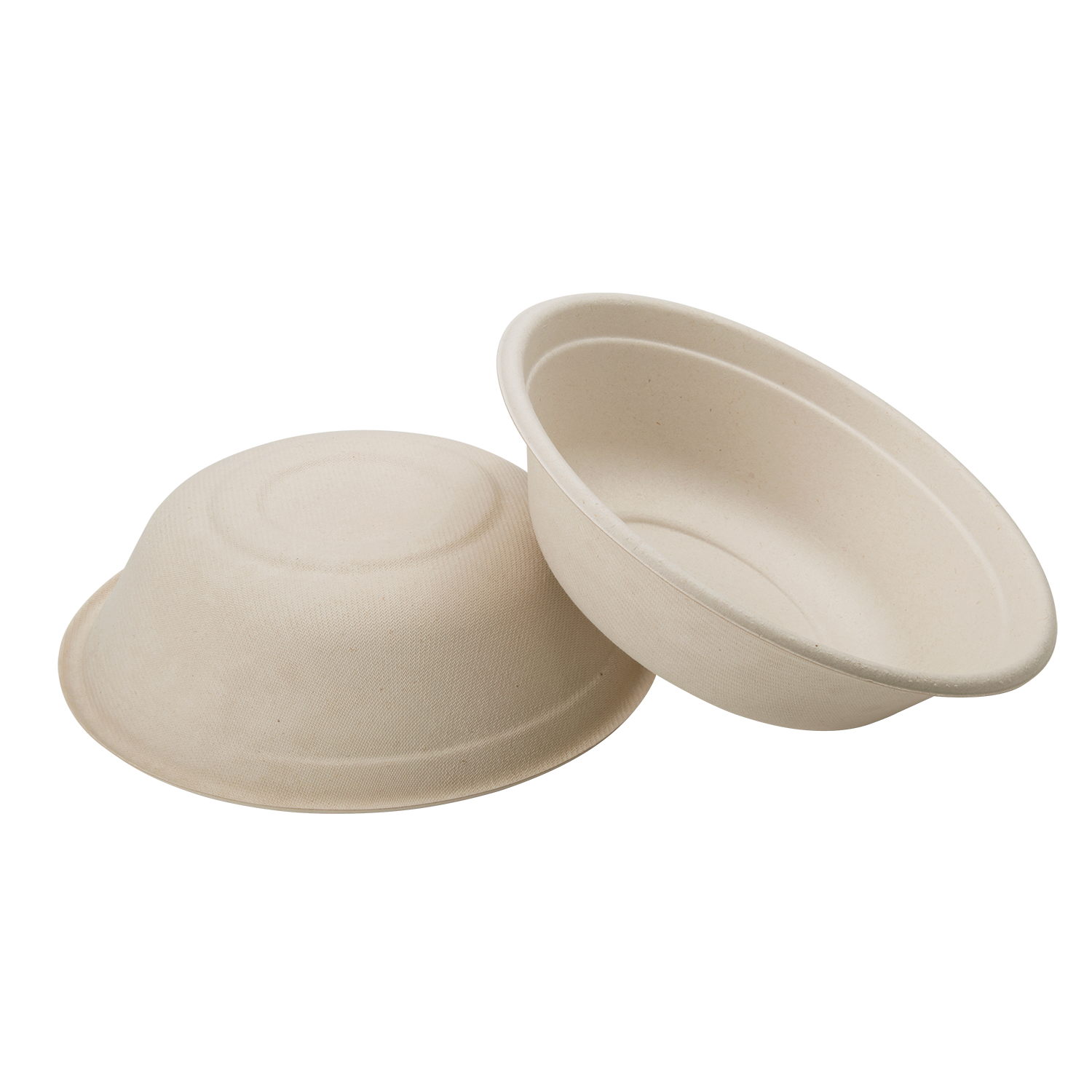 Wholesale 32oz Bagasse Bowl, Round, Natural - 500 ct