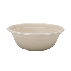 Wholesale 40oz Bagasse Bowl, Round, Natural - 500 ct