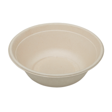 Load image into Gallery viewer, Wholesale 40oz Bagasse Bowl, Round, Natural - 500 ct

