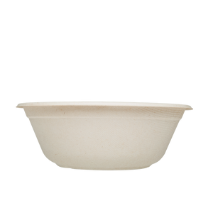 Wholesale 40oz Bagasse Bowl, Round, Natural - 500 ct