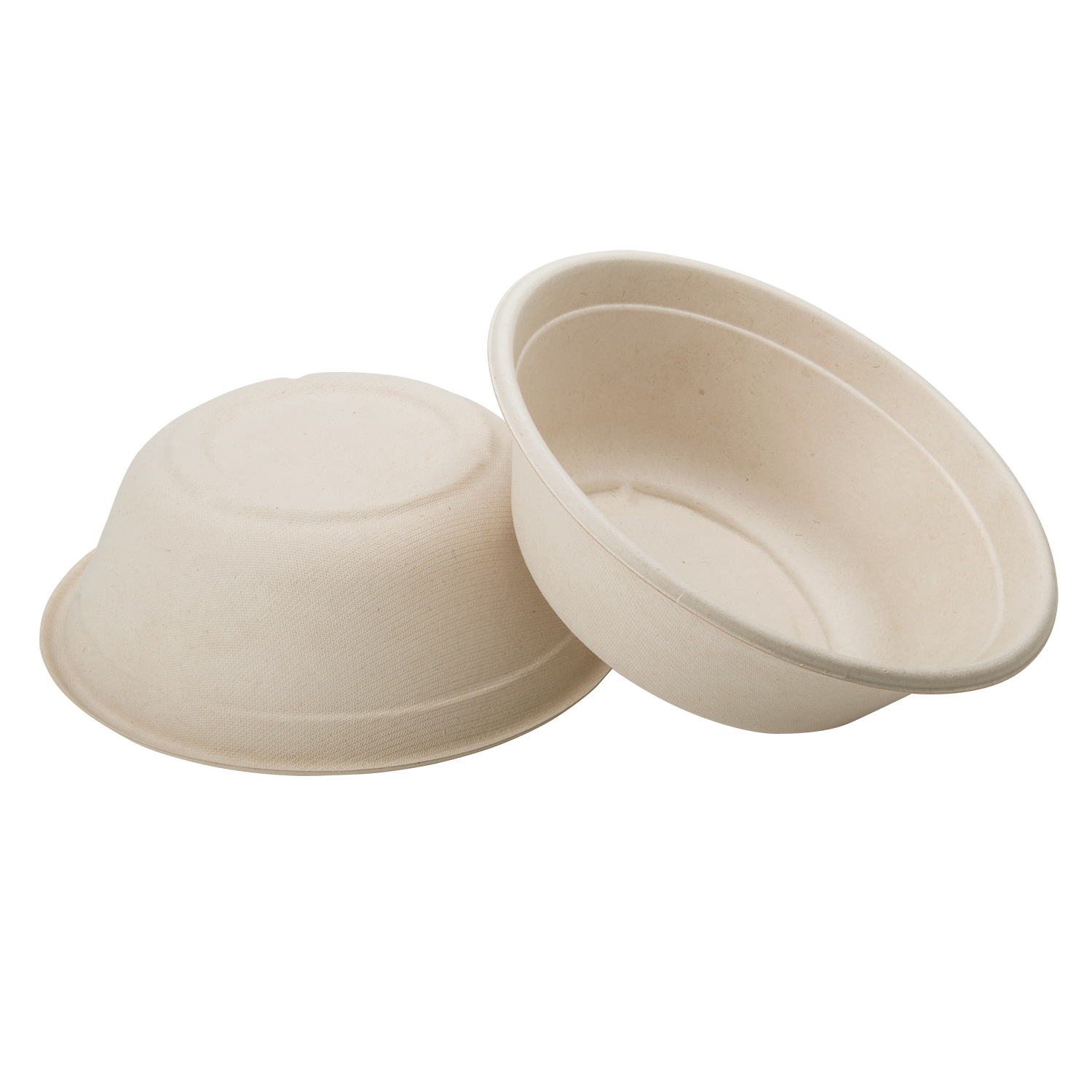 Wholesale 40oz Bagasse Bowl, Round, Natural - 500 ct
