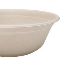 Load image into Gallery viewer, Wholesale 40oz Bagasse Bowl, Round, Natural - 500 ct
