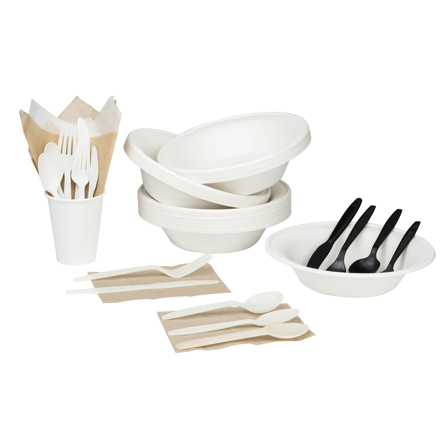 Wholesale 24 oz. Eco-friendly Bagasse Bowls - 500 ct