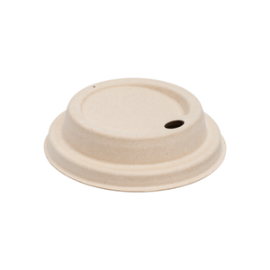 Wholesale Bagasse Sipper Dome Lid for 8 oz. Hot Cup - Natural - 500 ct