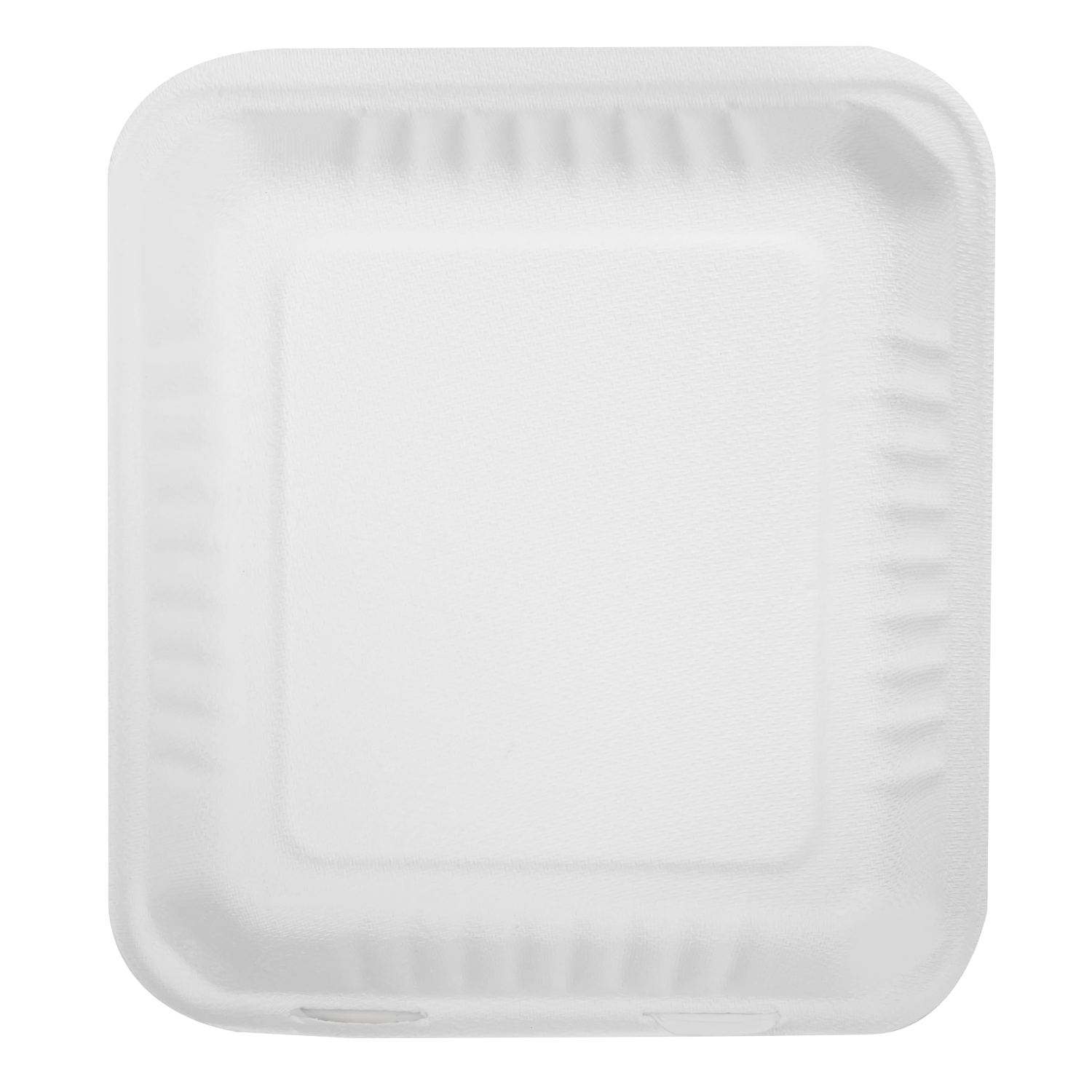 Wholesale 8''x8'' Compostable Bagasse Hinged Containers - 200 ct