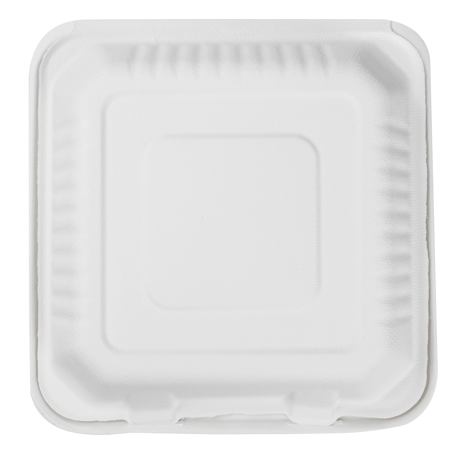 Wholesale 9"x9" Compostable Bagasse Hinged Container 3 Compartments - 200 ct