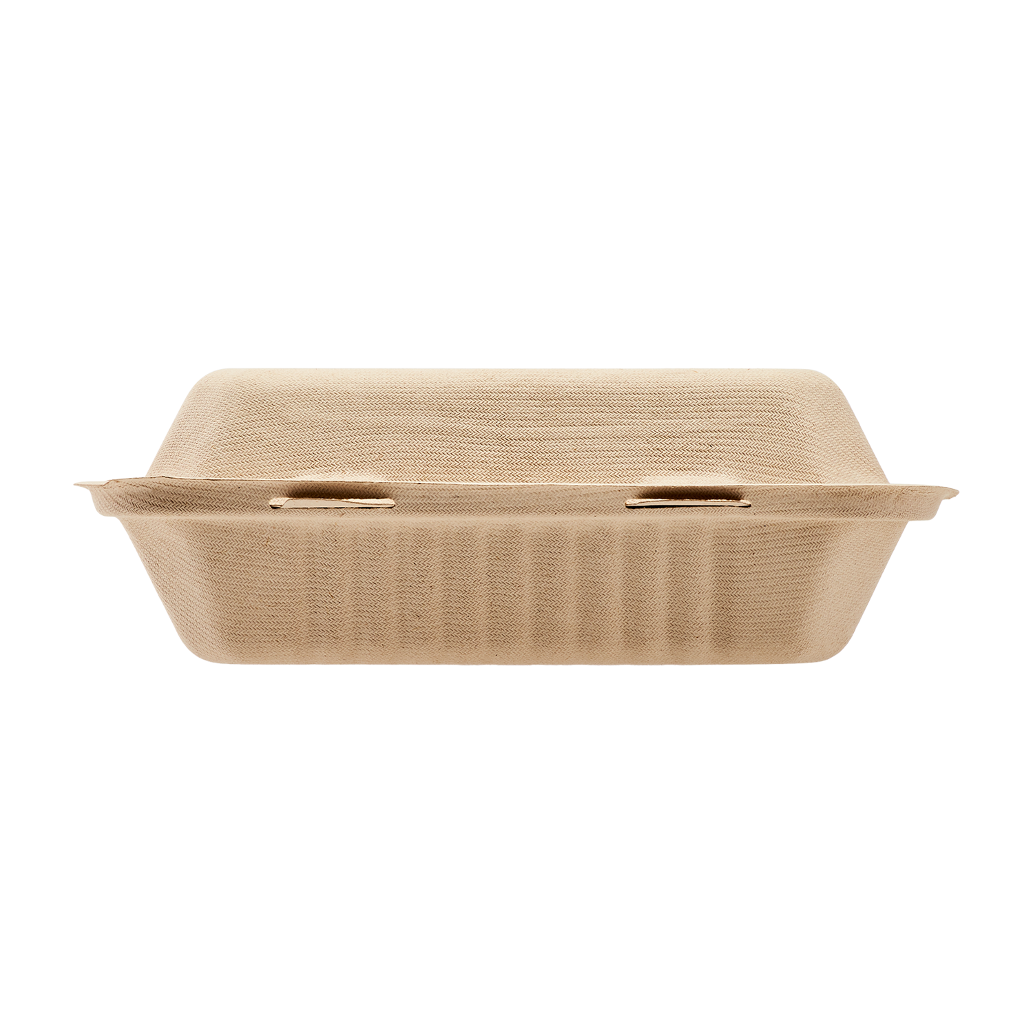 Wholesale 9'' x 9'' Natural Compostable Bagasse Hinged Containers 3 Compartments - 200 ct