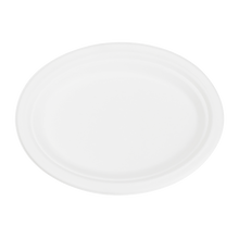 Load image into Gallery viewer, Wholesale 10&#39;&#39;x8&#39;&#39; Compostable Bagasse Oval Plates - 500 ct
