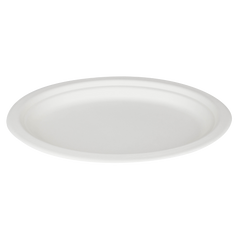 Wholesale 10''x8'' Compostable Bagasse Oval Plates - 500 ct