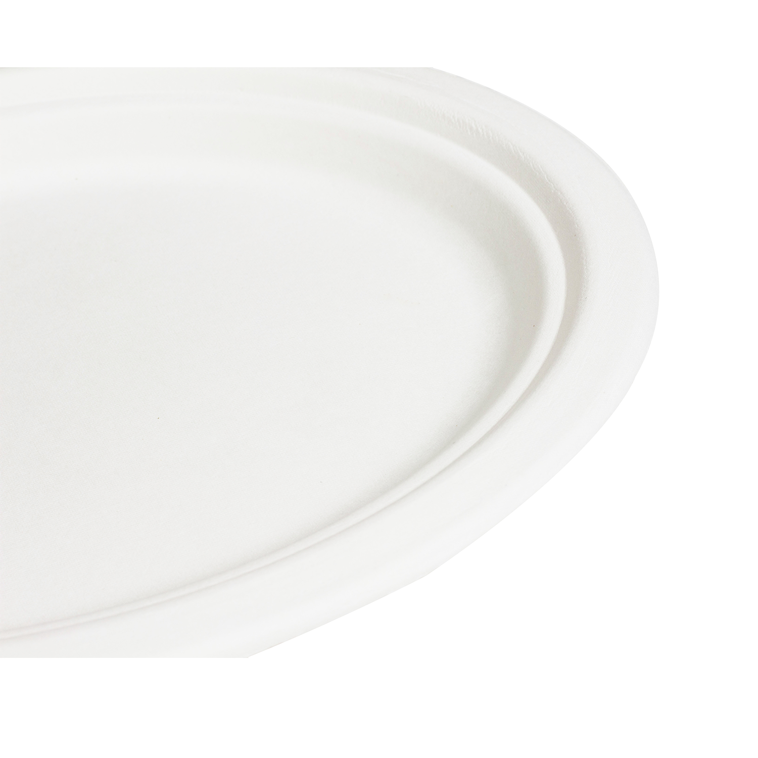 Wholesale 10''x8'' Compostable Bagasse Oval Plates - 500 ct