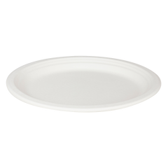 Wholesale 12.5''x10'' Compostable Bagasse Oval Plates - 500 ct