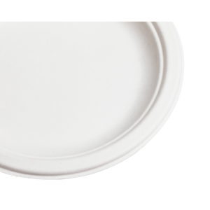 Wholesale 6'' Compostable Bagasse Round Plates - 1,000 ct