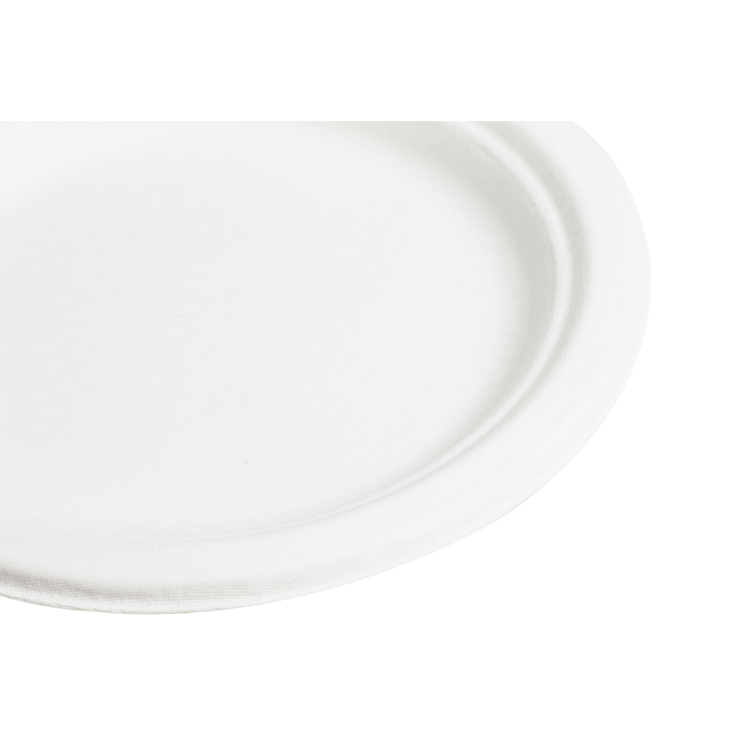 Wholesale 7'' Compostable Bagasse Round Plates - 1,000 ct